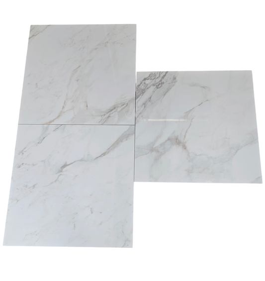 24"x24" I578 White Cal Porcelain Tile - Sold by ctn