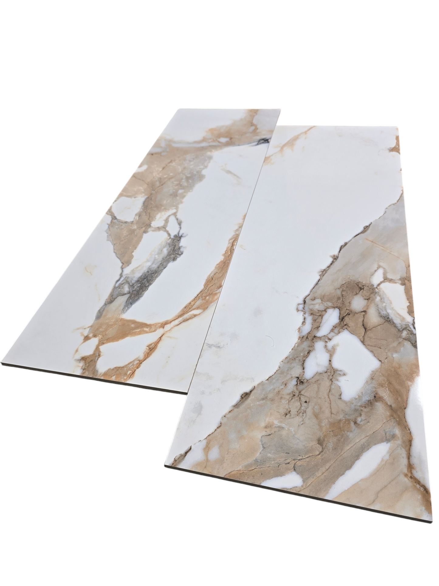 12"x36" Beige Polished Ceramic Tile - Sold by Ctn