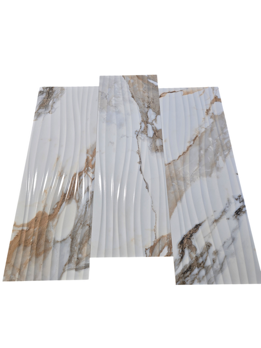 12"x36" Beige Wave Ceramic Tile - Sold by Ctn