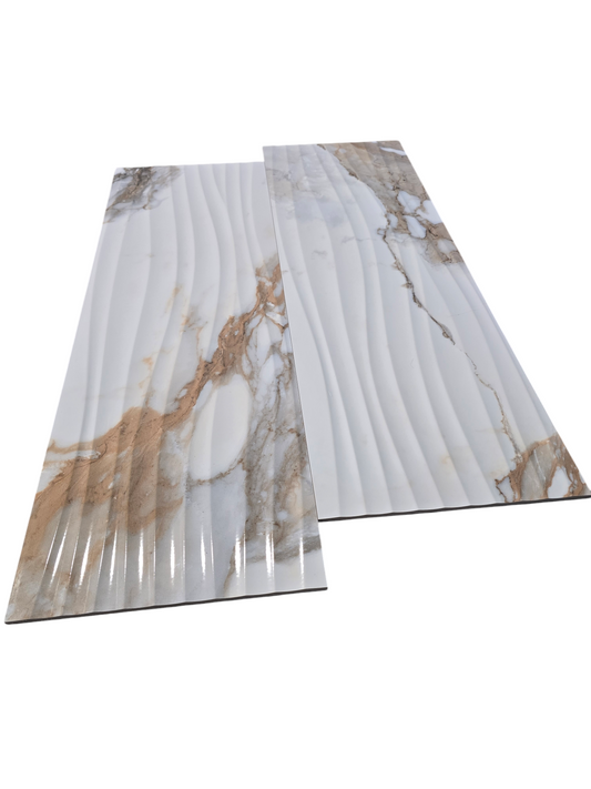 12"x36" Beige Wave Ceramic Tile - Sold by Ctn