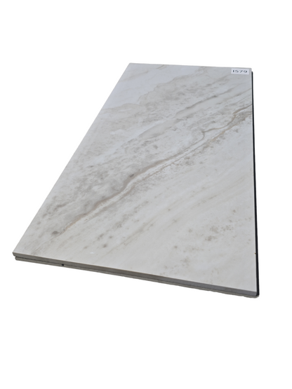 12x24 I579 Famed White Polished Porcelain Tile - Sold by ctn