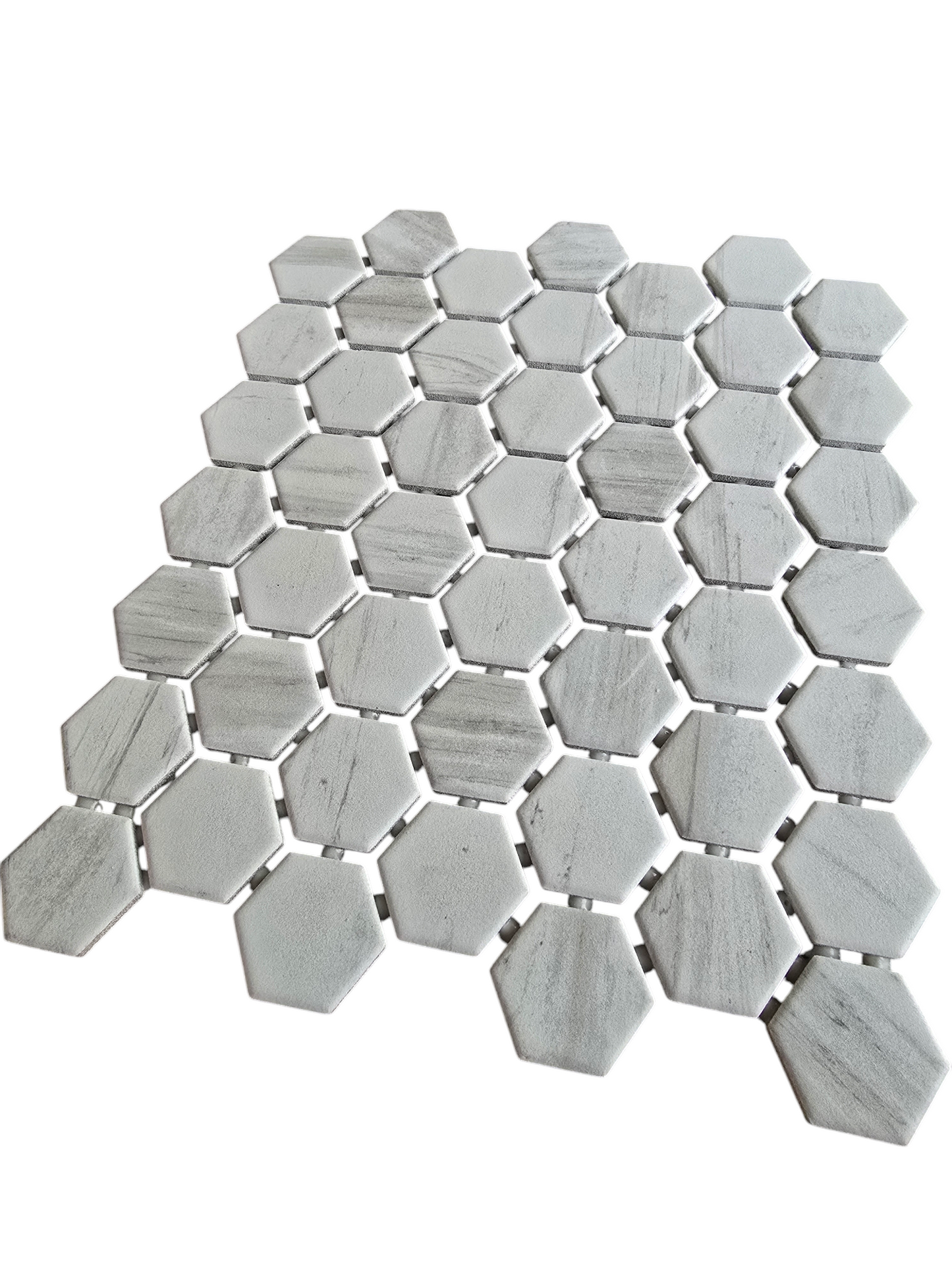 10"x11" Hexagon NC05 Linear Marble Mosaic Tile - Sold by Sheet