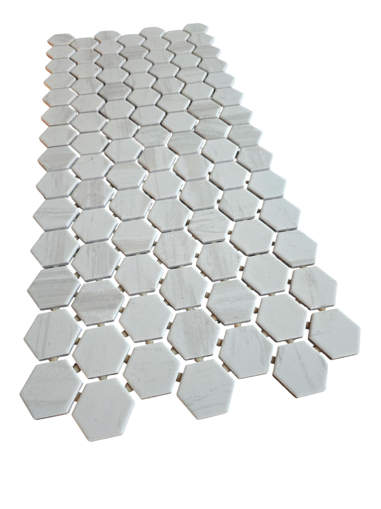 10"x11" Hexagon NC05 Linear Marble Mosaic Tile - Sold by Sheet